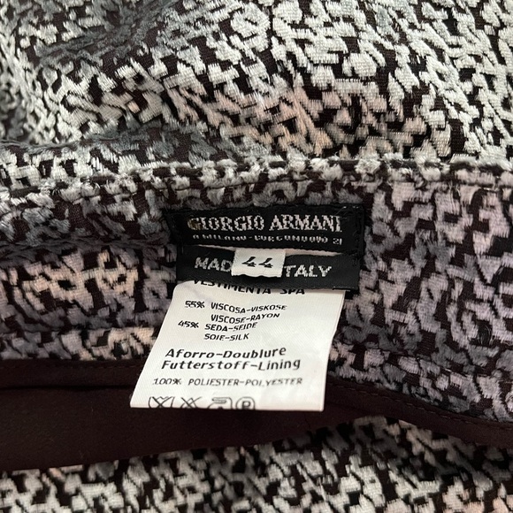 GIORGIO ARMANI Vestimenta Spa Silk Velvet Shiny Silver Pants - Picture 11 of 13
